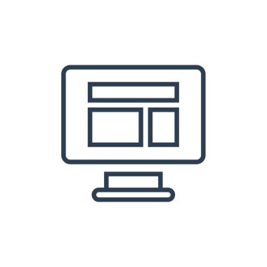 Kablo çerçevesi. Web simgesi basit illüstrasyon