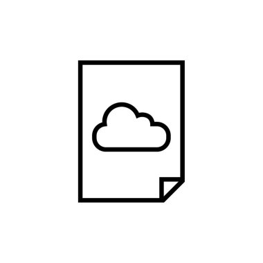 Bulut hesaplama simgesi vektör illüstrasyonu