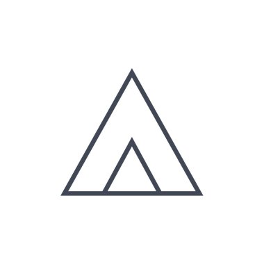 kamp çadırı ikonu vektör çizimi tasarımı