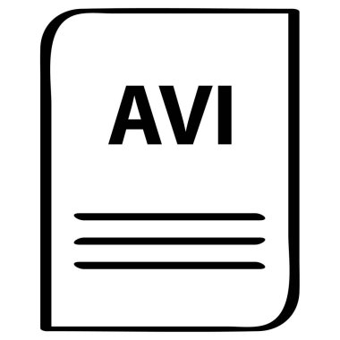 avi dosya biçimi vektör illüstrasyonu