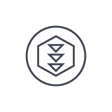 Elmas ikonu. Elmas ana hatlı sembol. vektör illüstrasyonu 