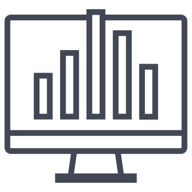 Analizler. Web simgesi basit illüstrasyon