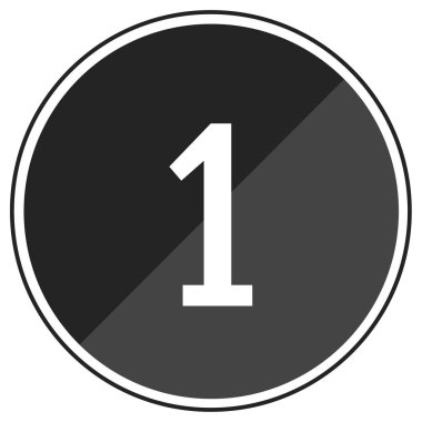 Numara. Web simgesi basit illüstrasyon