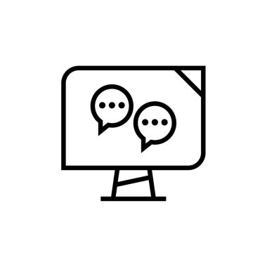 Metin Mesajlaşma simgesi vektör illüstrasyonu