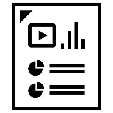 iş raporu simgesi basit illüstrasyon