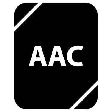 aac dosya simgesi, vektör illüstrasyonu basit tasarım