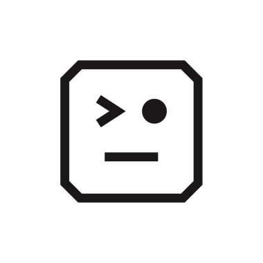 emoji, yüz ifadesi sembolü, simge simgesi, vektör illüstrasyonu