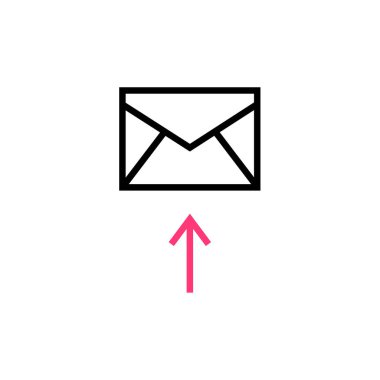 e- posta web simgesi, basit illüstrasyon