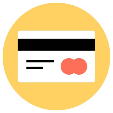 Kredi kartı simgesi, vektör illüstrasyonu 