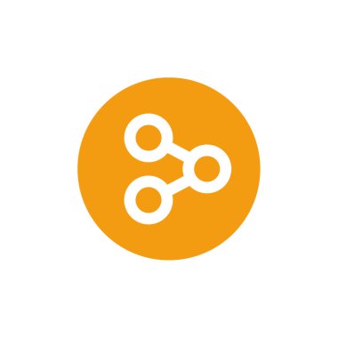 veri web simgesi, vektör illüstrasyonunu paylaş