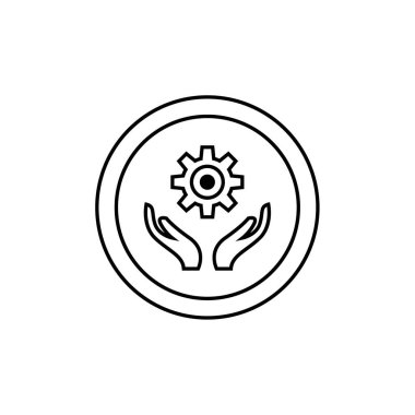 El ele tutuşmanın vites simgesi. İnce çizgi sembolü. doğrusal biçim tasarımı.