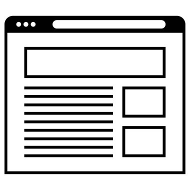 Kablo çerçeve simgesinin vektör illüstrasyonu