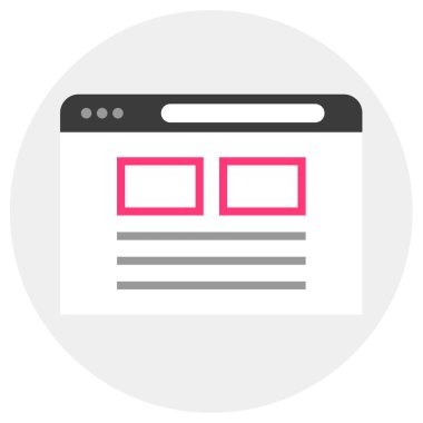 Web tarayıcı simgesi, vektör illüstrasyonu basit tasarım