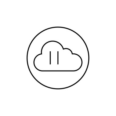 Bulut hesaplama simgesi. vektör illüstrasyonu