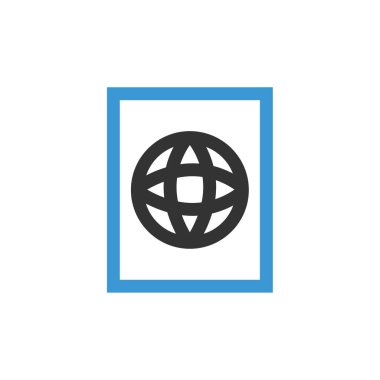 dünya simgesi vektör illüstrasyonu