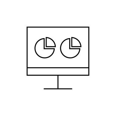 iş ve finans çizgisi simgesi, vektör illüstrasyonu