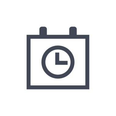 Saat simgesi vektör illüstrasyonu       