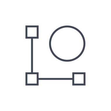 Üç noktayı birleştiren vektör çizimi