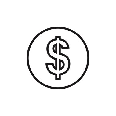 Dolar simgesi vektör illüstrasyon tasarımı 