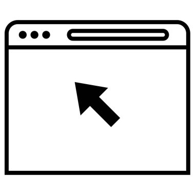 Web tarayıcı simgesi basit illüstrasyon