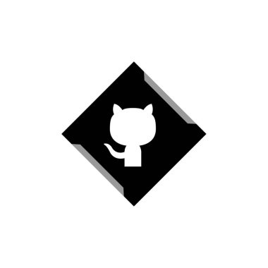 github sosyal medya logo vektör illüstrasyonu 