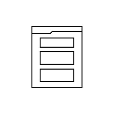 Kablo çerçeve simgesinin vektör illüstrasyonu