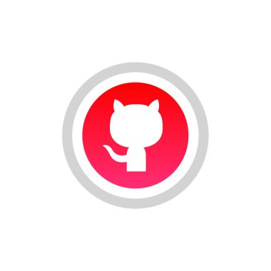 github sosyal medya logo vektör illüstrasyonu 
