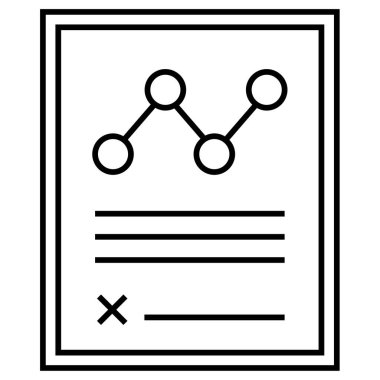 iş raporu simgesi basit illüstrasyon