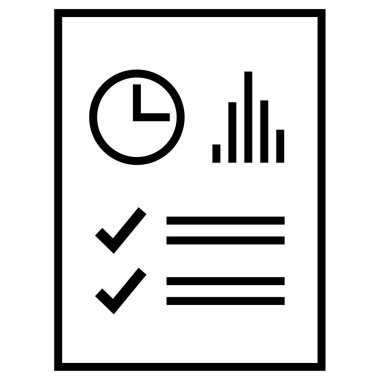 iş raporu simgesi basit illüstrasyon