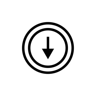 ok aşağı simge vektör illüstrasyonu