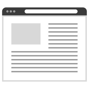 Web sitesi ve uygulama tasarımı için tarayıcı vektör simgesi 