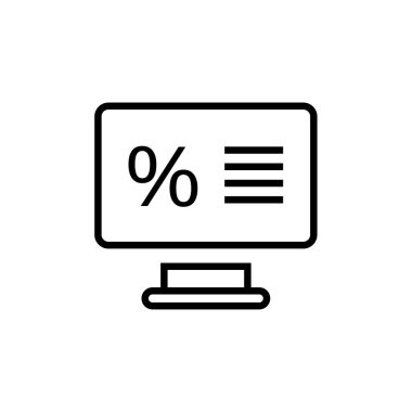 yüzde simgesi olan bilgisayar simgesi