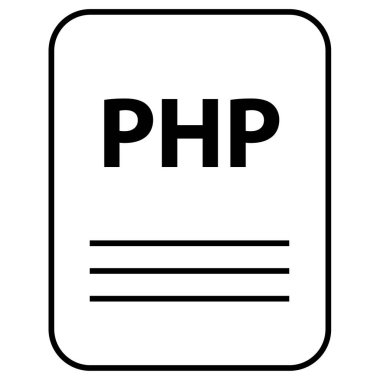 php dosya simgesi, vektör illüstrasyonu basit tasarım