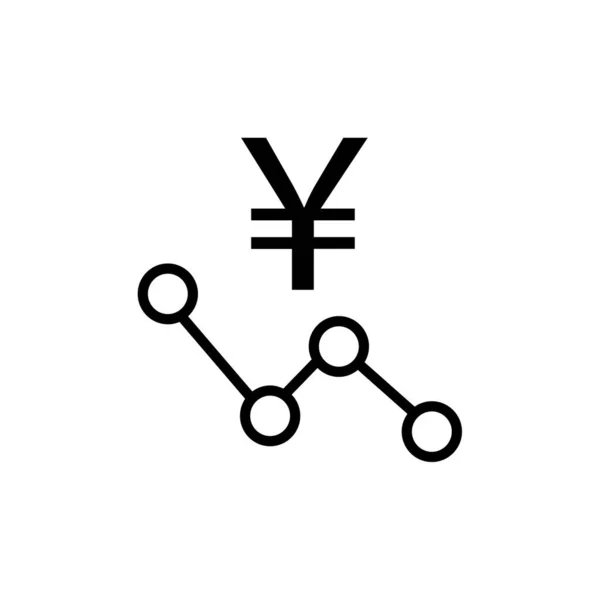 Vektor Illustration Yen Tecken Ikon — Stock vektor