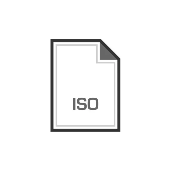 Icona Del File Iso Disegno Semplice Illustrazione Vettoriale — Vettoriale Stock