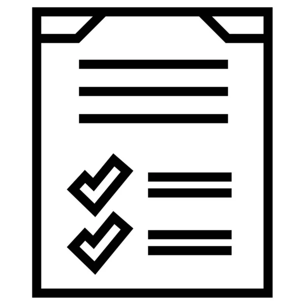 Checkliste Web Symbol Einfache Illustration — Stockvektor