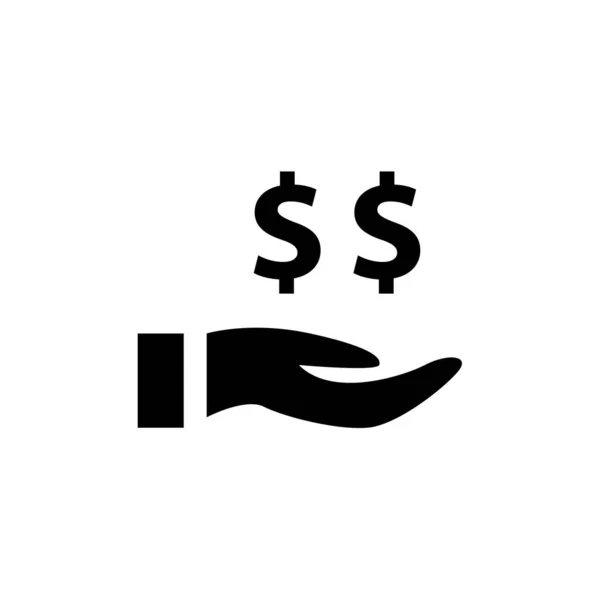 Vector Money Hand Icon Illustration — Stock Vector