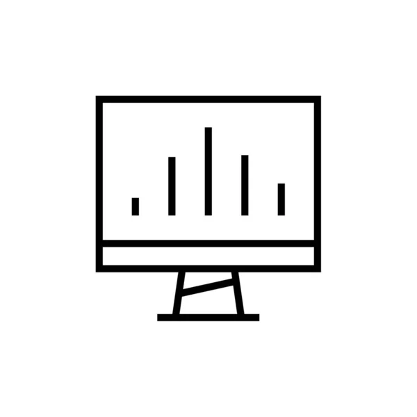 Computer Monitor Pictogram Vector Illustratie — Stockvector