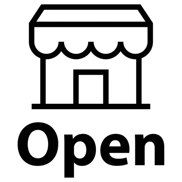 Open Store Vector Icon — Stock Vector