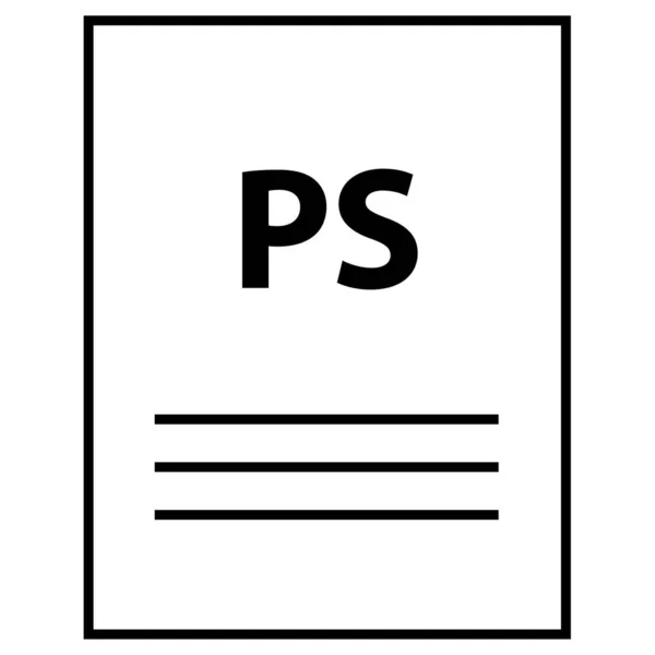 Ps文件图标 矢量图解简单设计 — 图库矢量图片