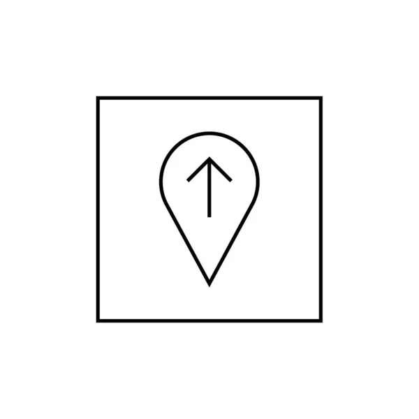 Icono Puntero Mapa Ilustración Símbolo Signo Vector Aislado — Vector de stock