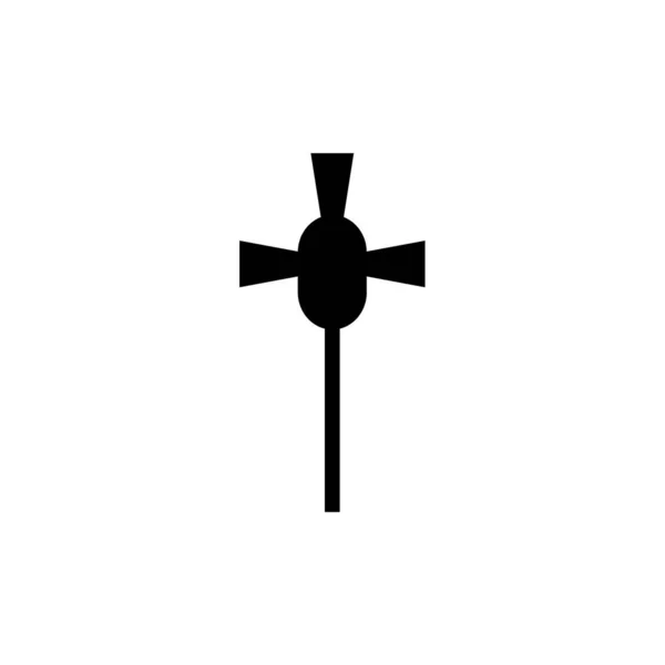 Krzyż Wektor Płaski Kolor Ikona — Wektor stockowy