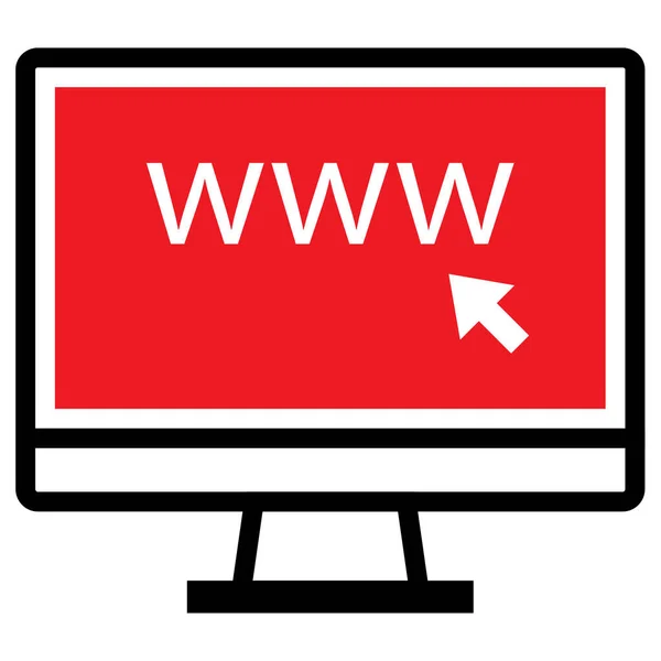 Kliknij Ikonę Sieci Web Ilustracja Wektora — Wektor stockowy