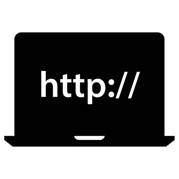 Navigateur Internet Glyphe Icône Design — Image vectorielle