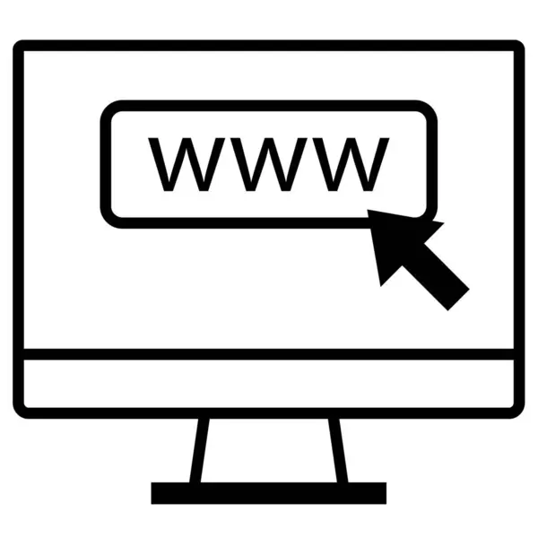 Internetová Www Web Ikona Design Vektor — Stockový vektor