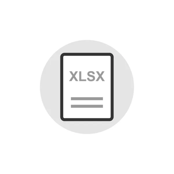Xlsx Filikon Vektor Illustration Enkel Design — Stock vektor