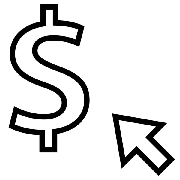Dolarové Peníze Ploché Vektorové Ikony — Stockový vektor