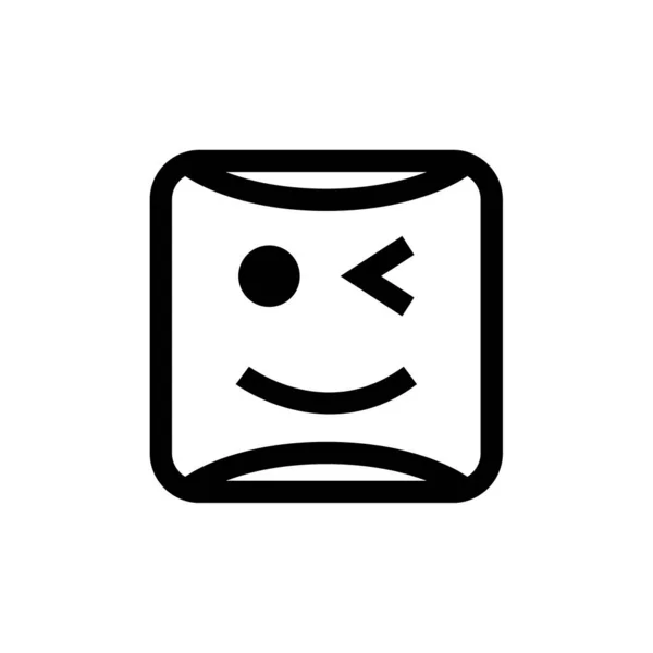 Emoji Symbol Výrazu Tváře Ikona Emotikonu Vektorová Ilustrace — Stockový vektor