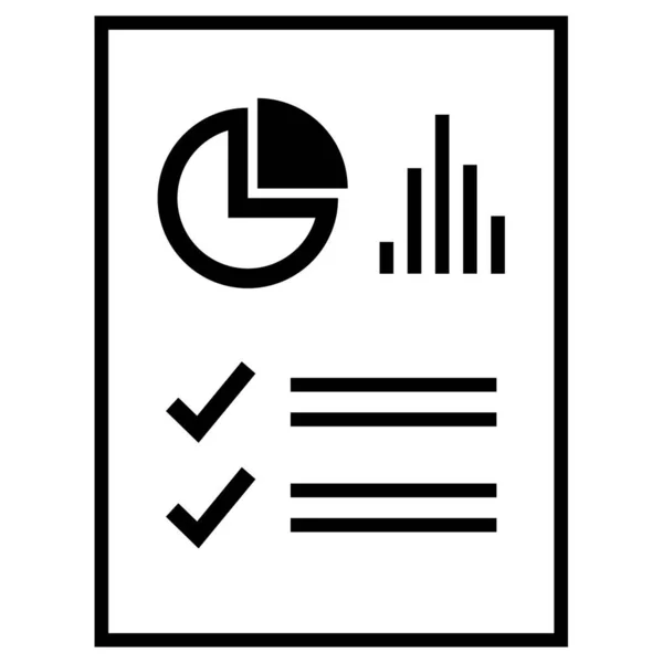 Ícone Relatório Negócios Ilustração Simples — Vetor de Stock