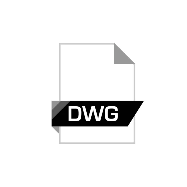 Dwg Cad Dosya Simgesi Vektör Illüstrasyonu — Stok Vektör